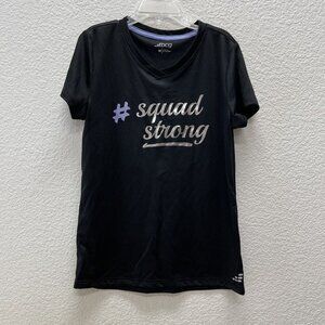 BCG Girls Cheer Shirt Medium #squadstrong Squad Strong Jersey Top Tee Black